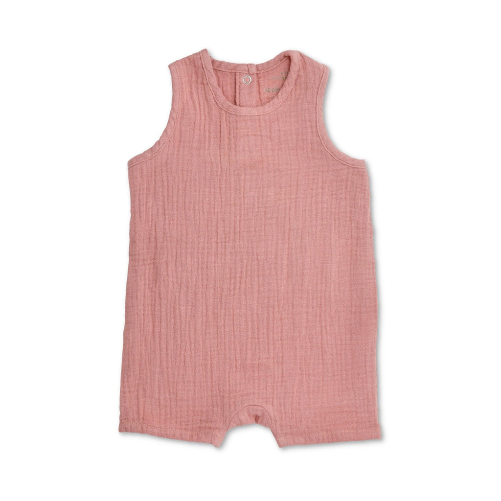 Muslin Sleeveless Coverall | Terra Cotta