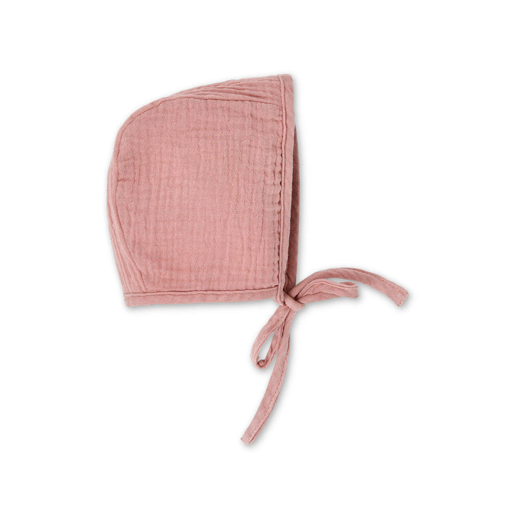 Baby Muslin Bonnet | Terra Cotta