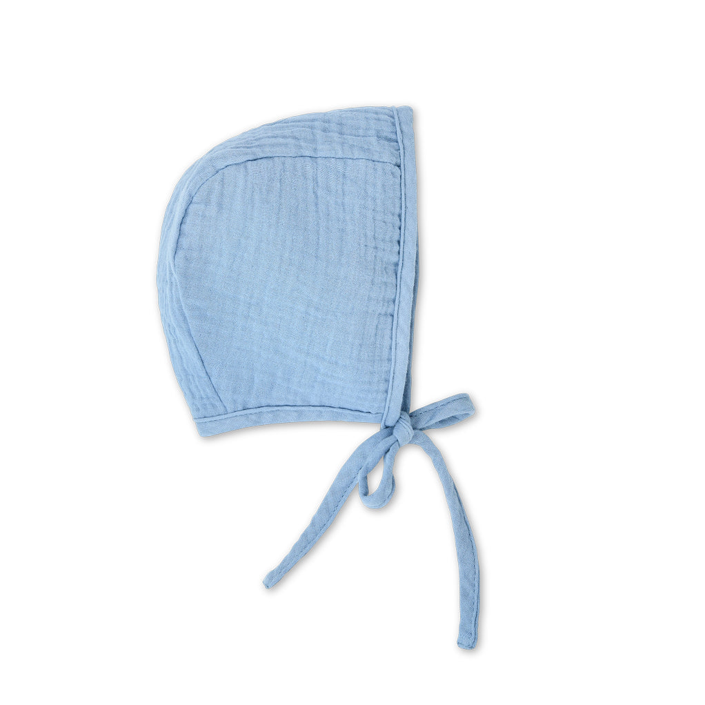 Baby Muslin Bonnet | Blue