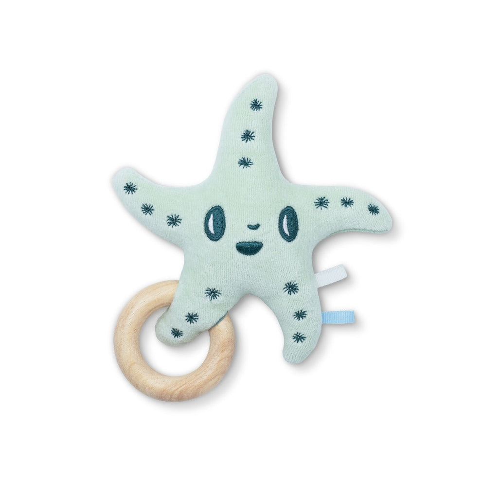 Sea Star Teething Rattle | Teal