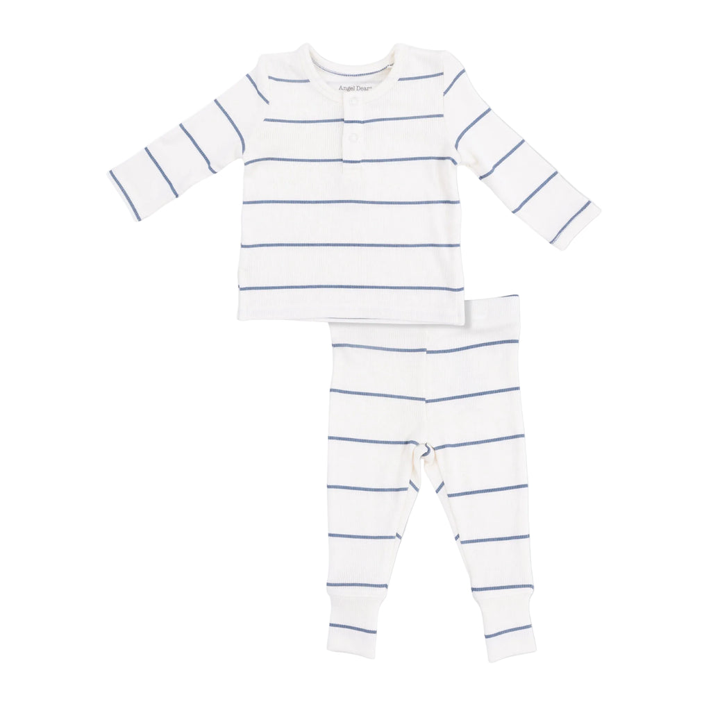 Baby Stripe Long Sleeve & Pant Set | Blue