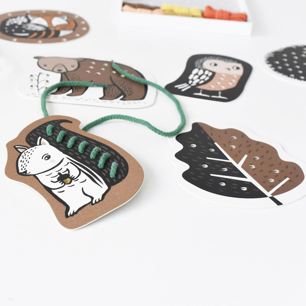 Lacing Cards | Woodland Animals