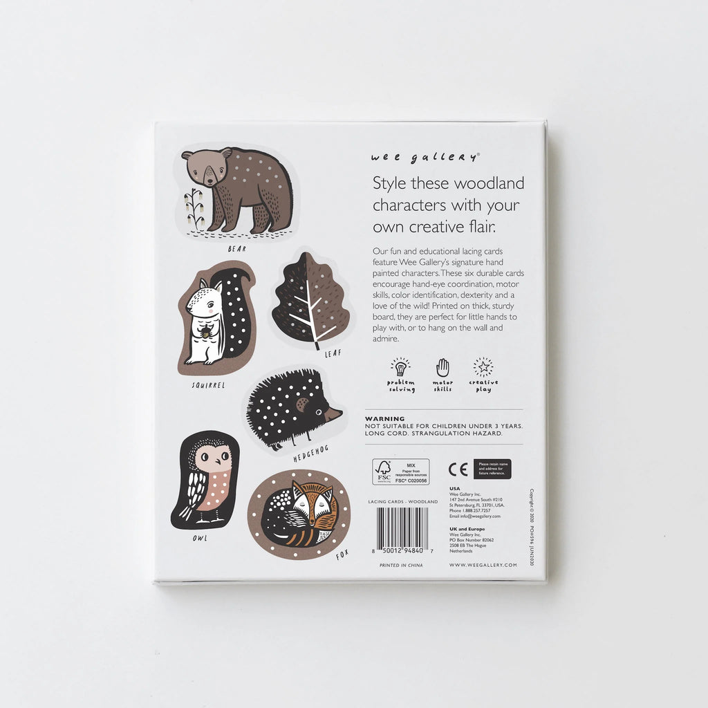 Lacing Cards | Woodland Animals