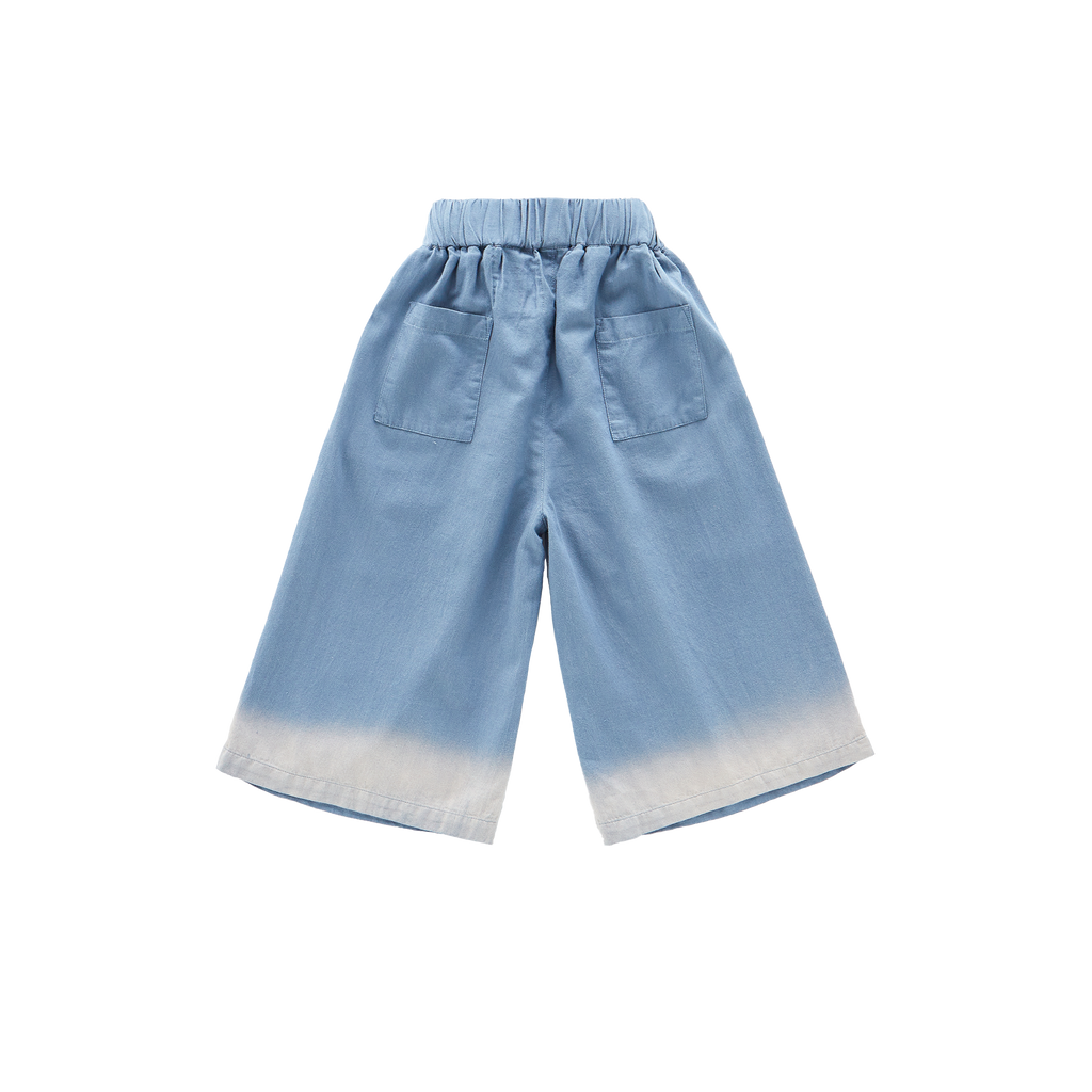 Denim Wide Pull-On Pants | Light Blue OM583