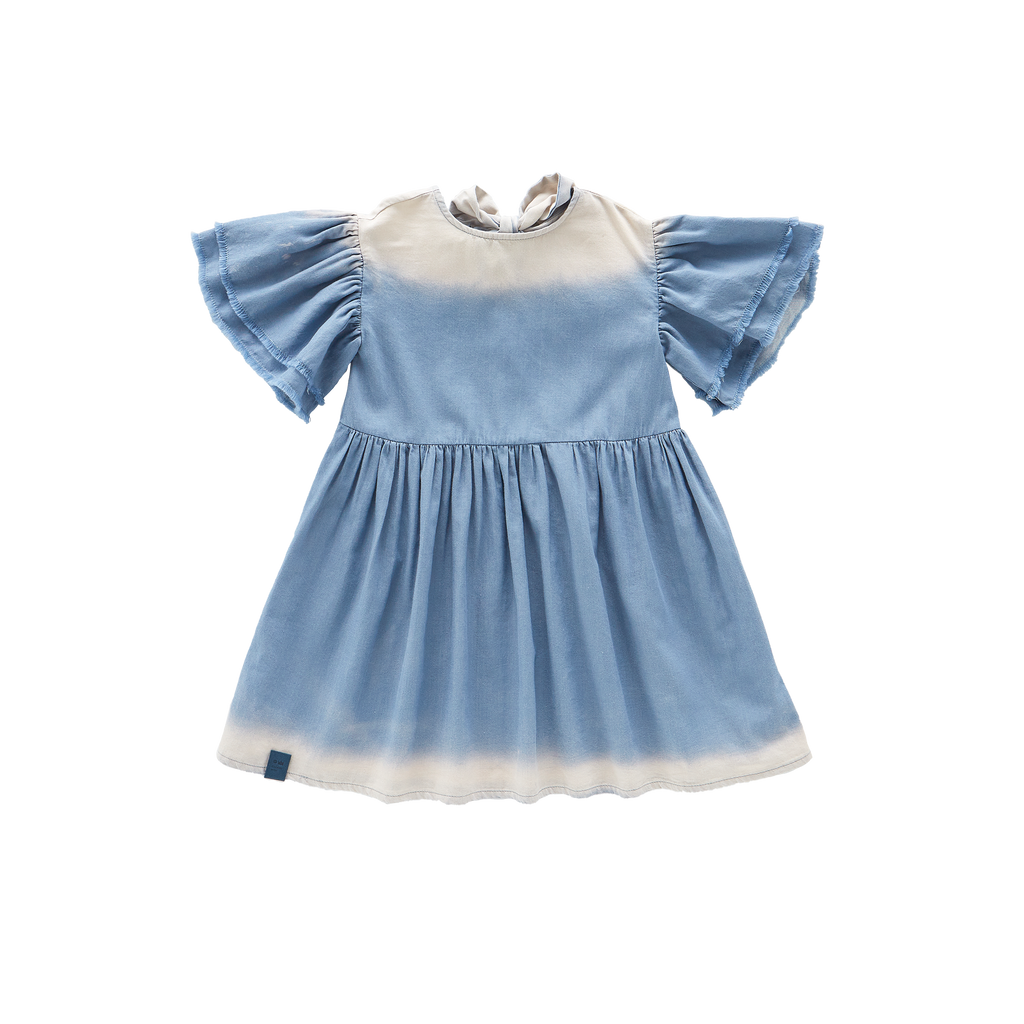 Fit & Flare Denim Dress | Light Blue OM572A