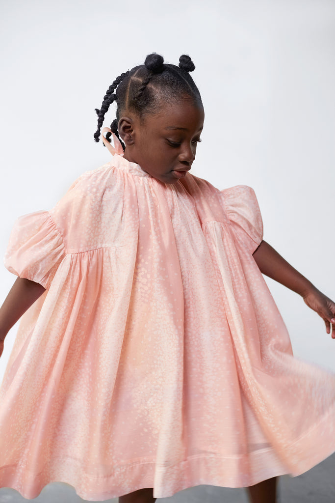 Omamimini Tent Dress with Puff Sleeves - Pink Omamimini Tent Dress with Puff Sleeves - Pink