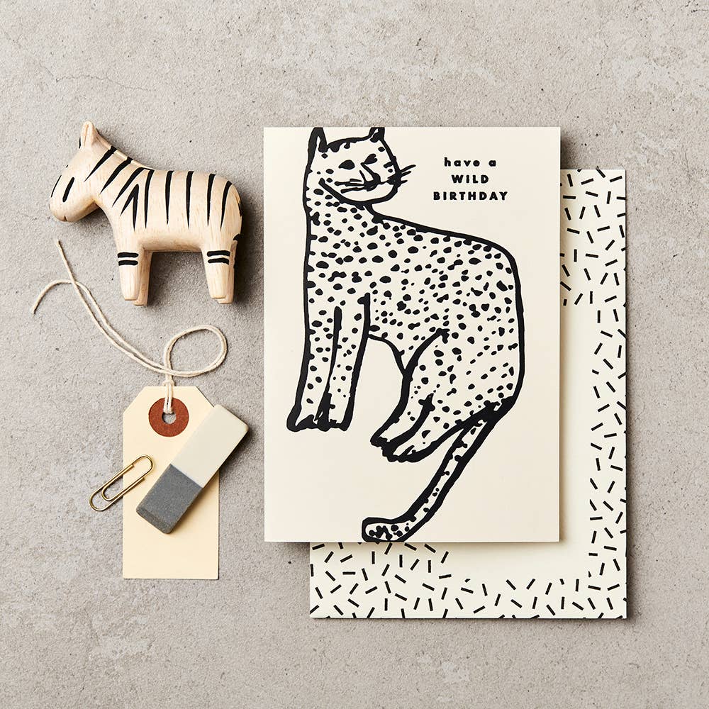 Cheetah Wild Birthday Greeting Card