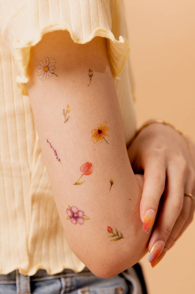 Flowers & Fruit Temporary Tattoos Stickers