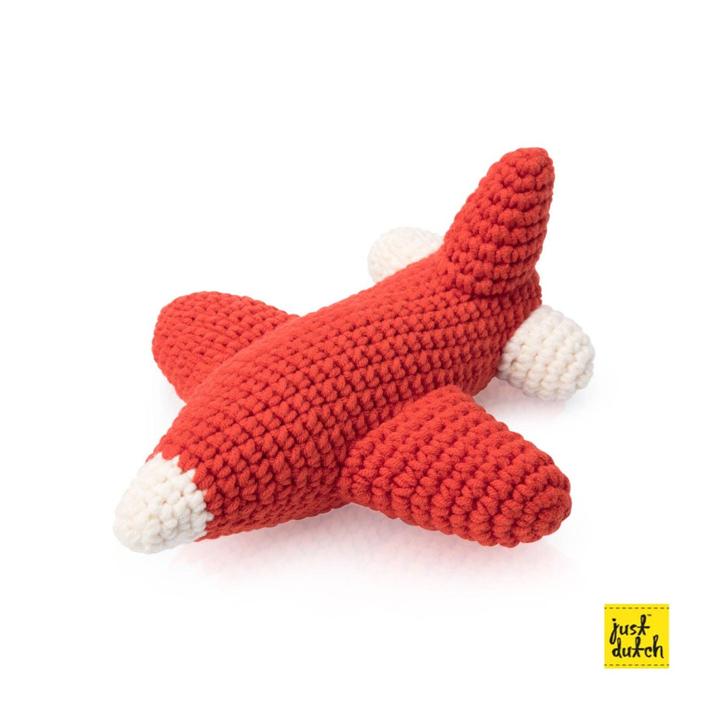 Handmade Crochet Toy Airplane | Red