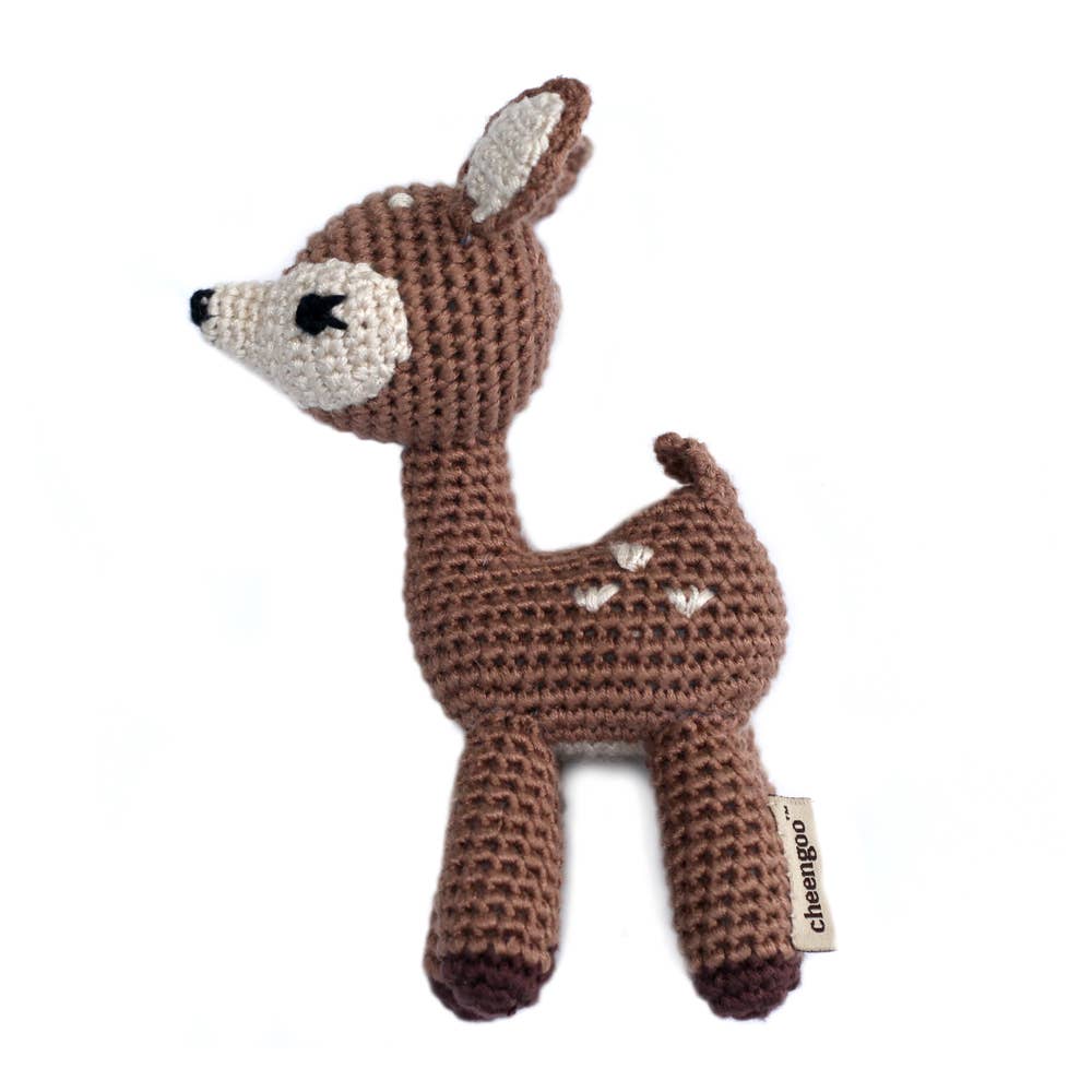 Fawn Crocheted Rattle | Brown