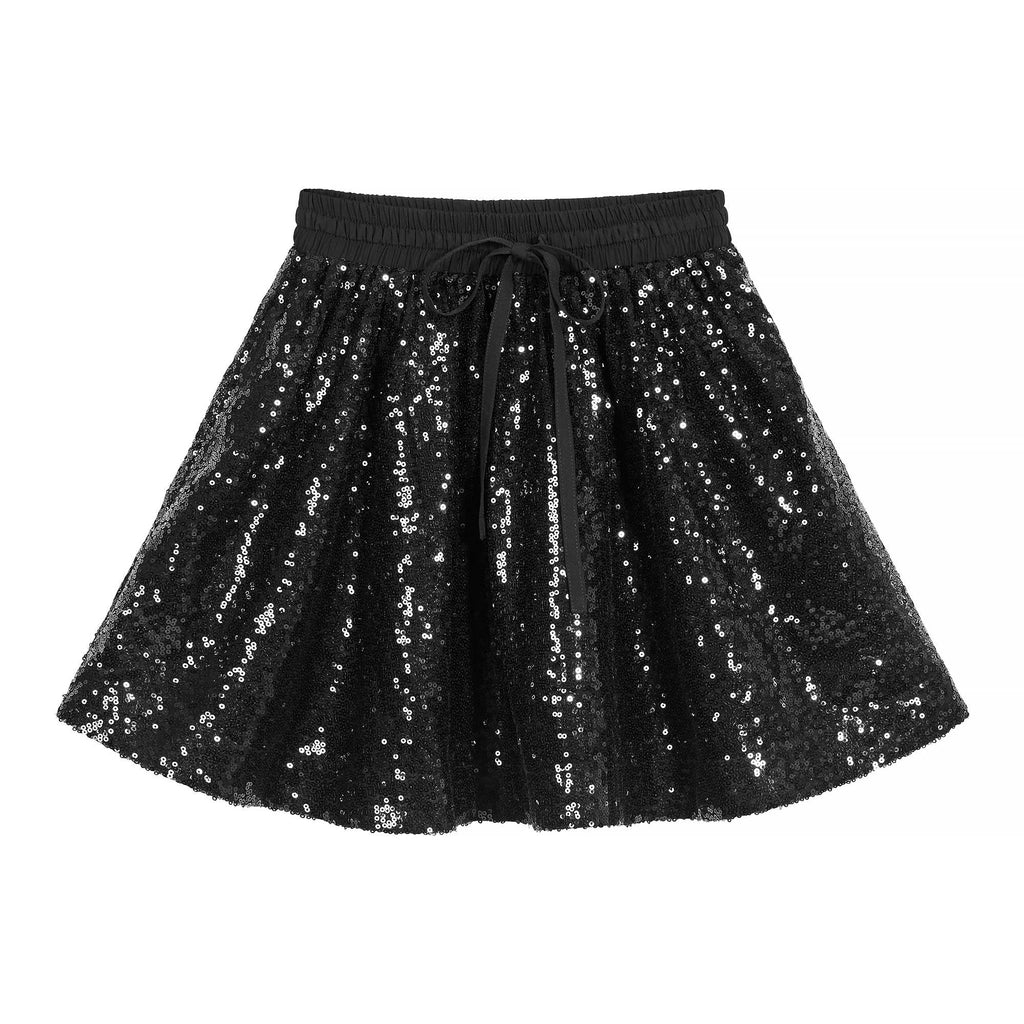 Girls Sequined Skirt | Black