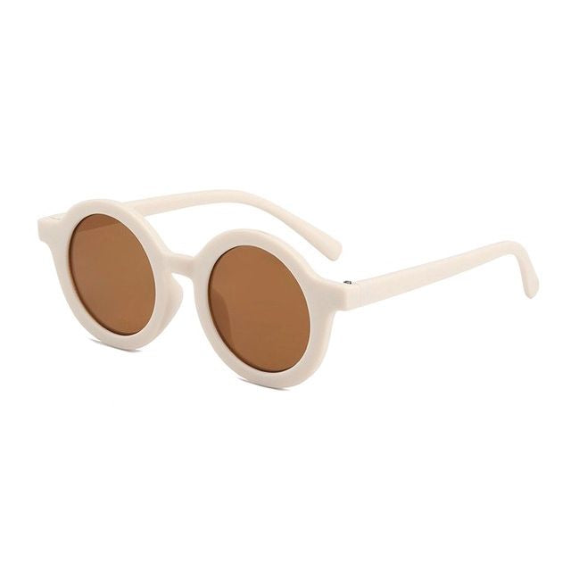 Kids Round Sunglasses | Cream OM528