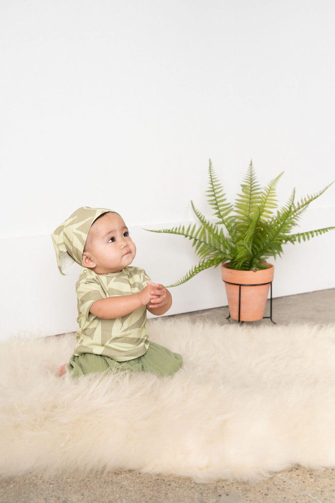 Baby T-Shirt - Olive Palm Leaves | OM434B - OMAMImini