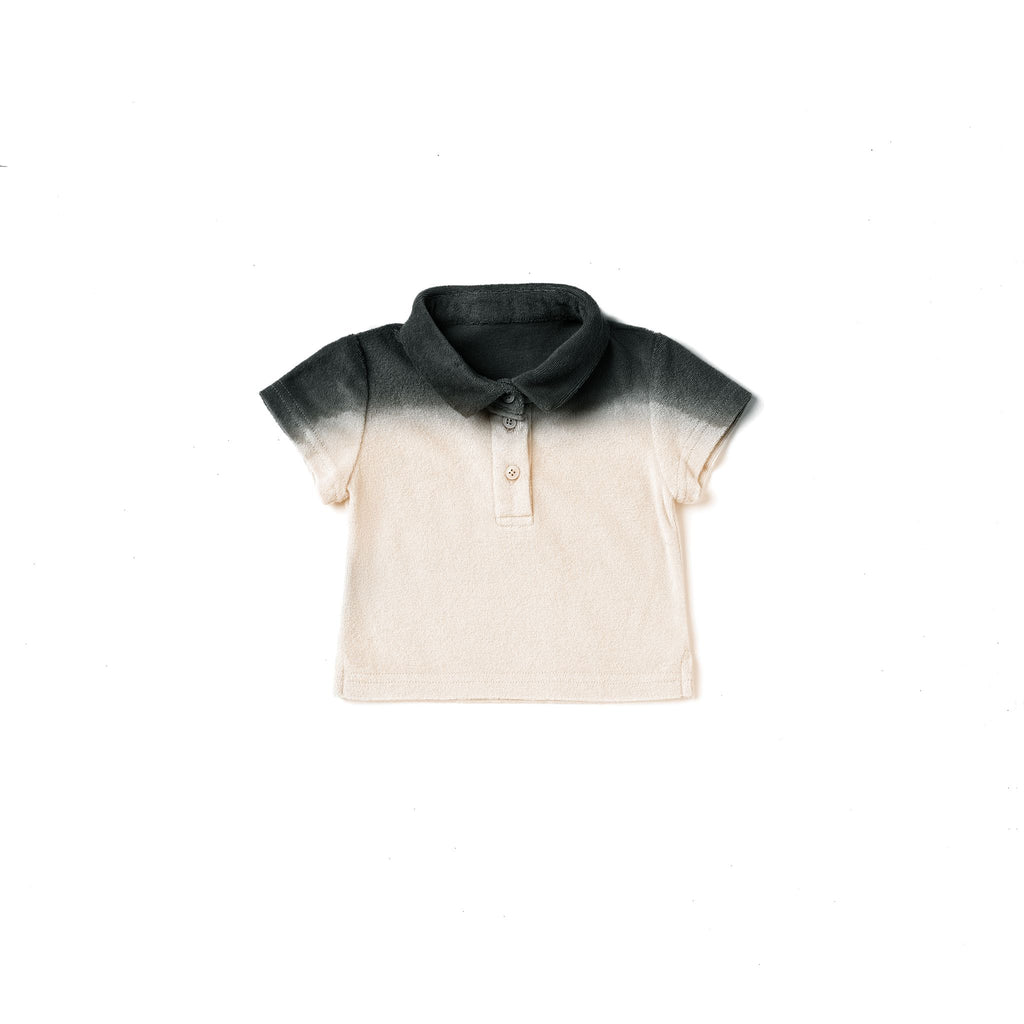 Baby Polo Shirt in Terry | Black Ombre OM524B