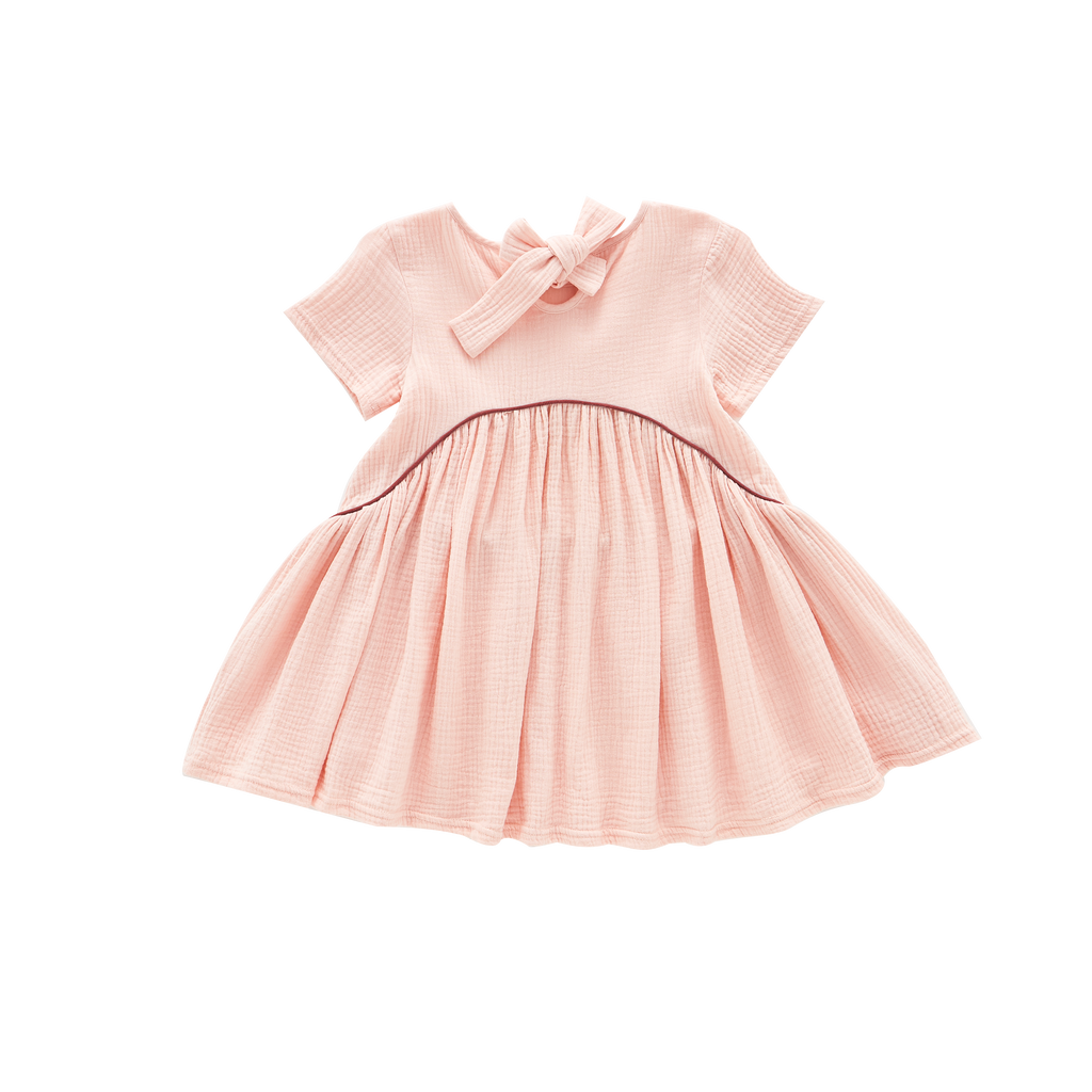 Girls Hi-Low Drop Waist Dress | Pink OM570A