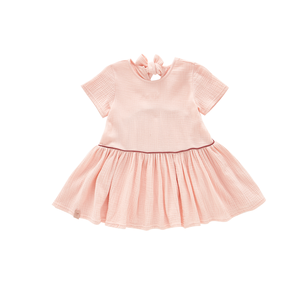 Girls Hi-Low Drop Waist Dress | Pink OM570A