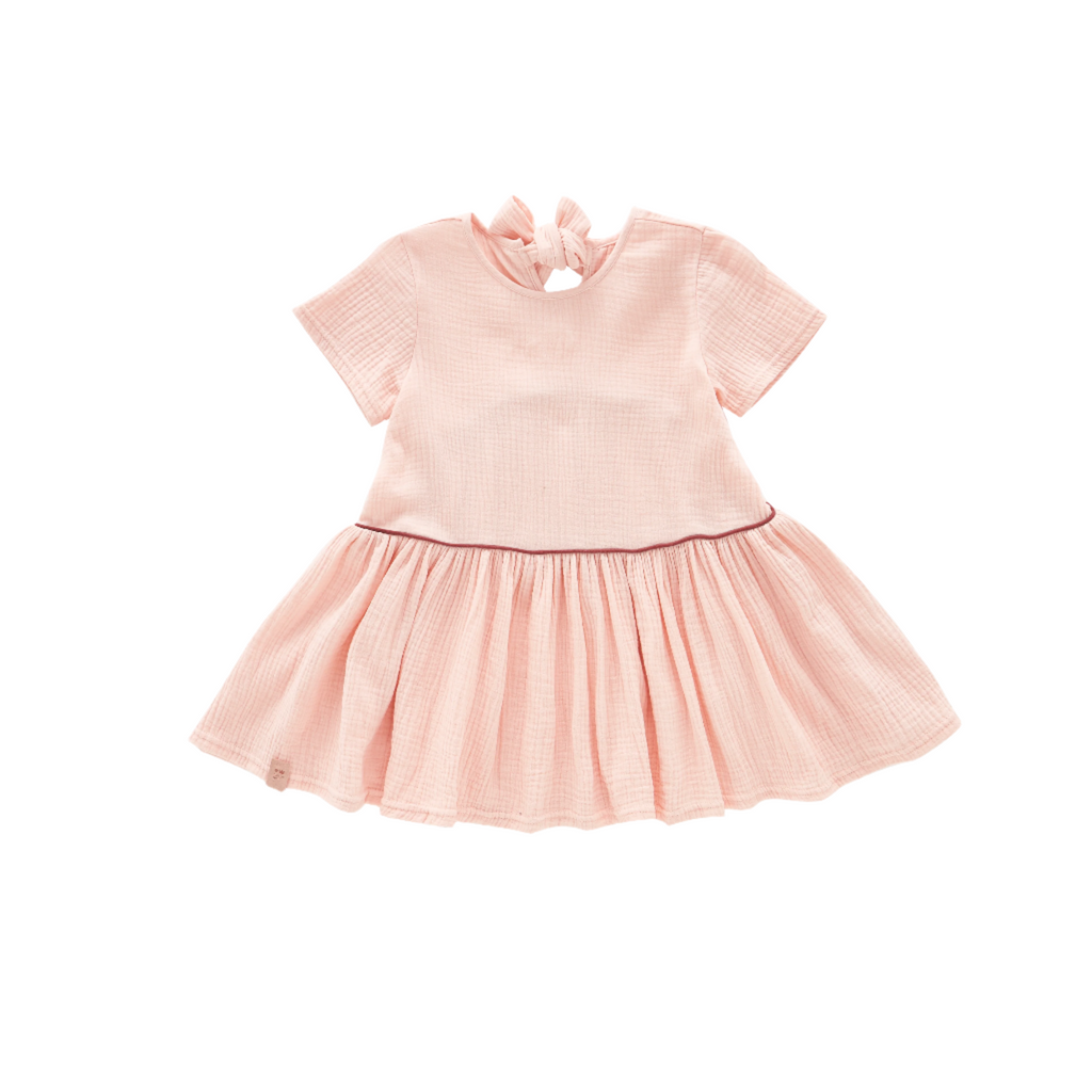 Girls Hi-Low Drop Waist Dress in Pink OMAMImini Girls Hi-Low Drop Waist Dress in Pink OMAMImini