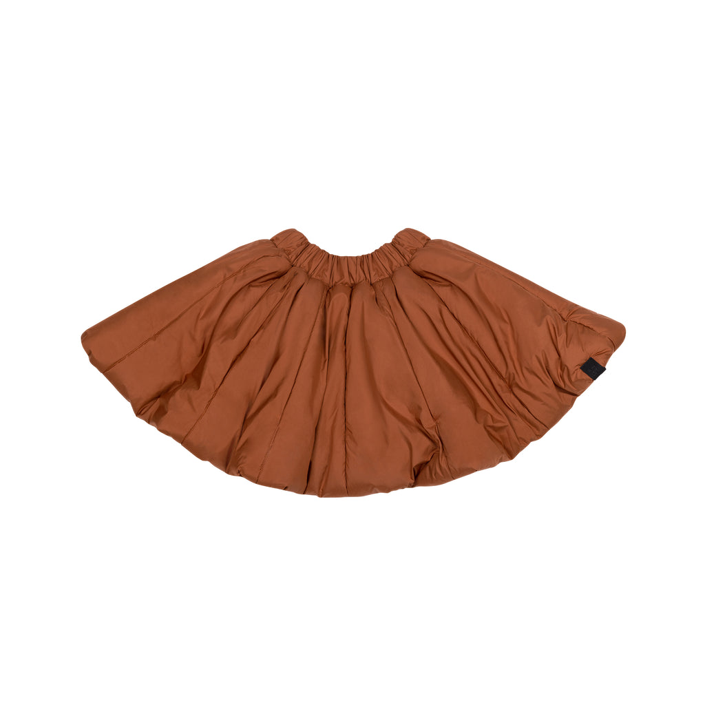 Girls Quilted Nylon Skirt l Rust OM628