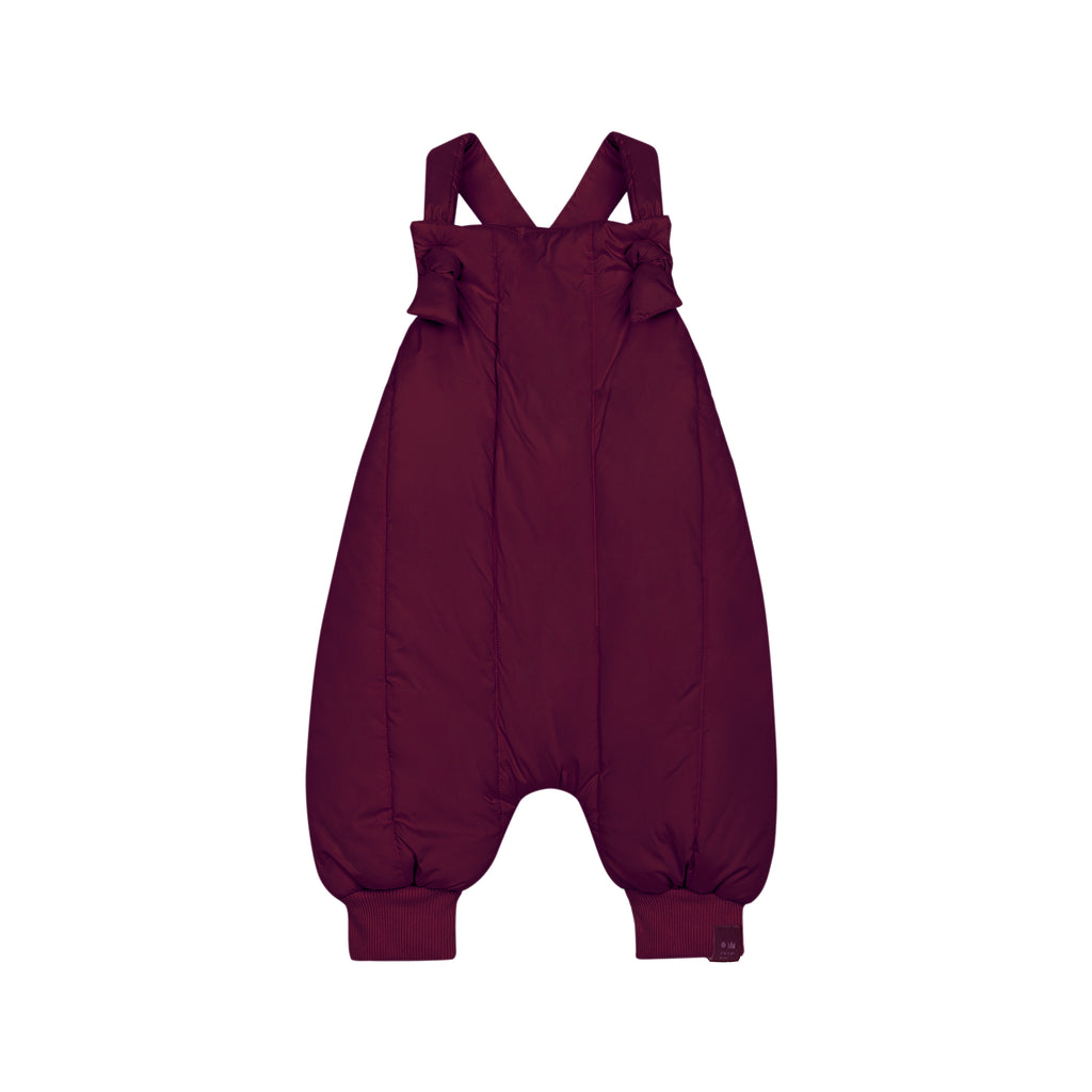 Baby Quilted Dungarees l Maroon OM648