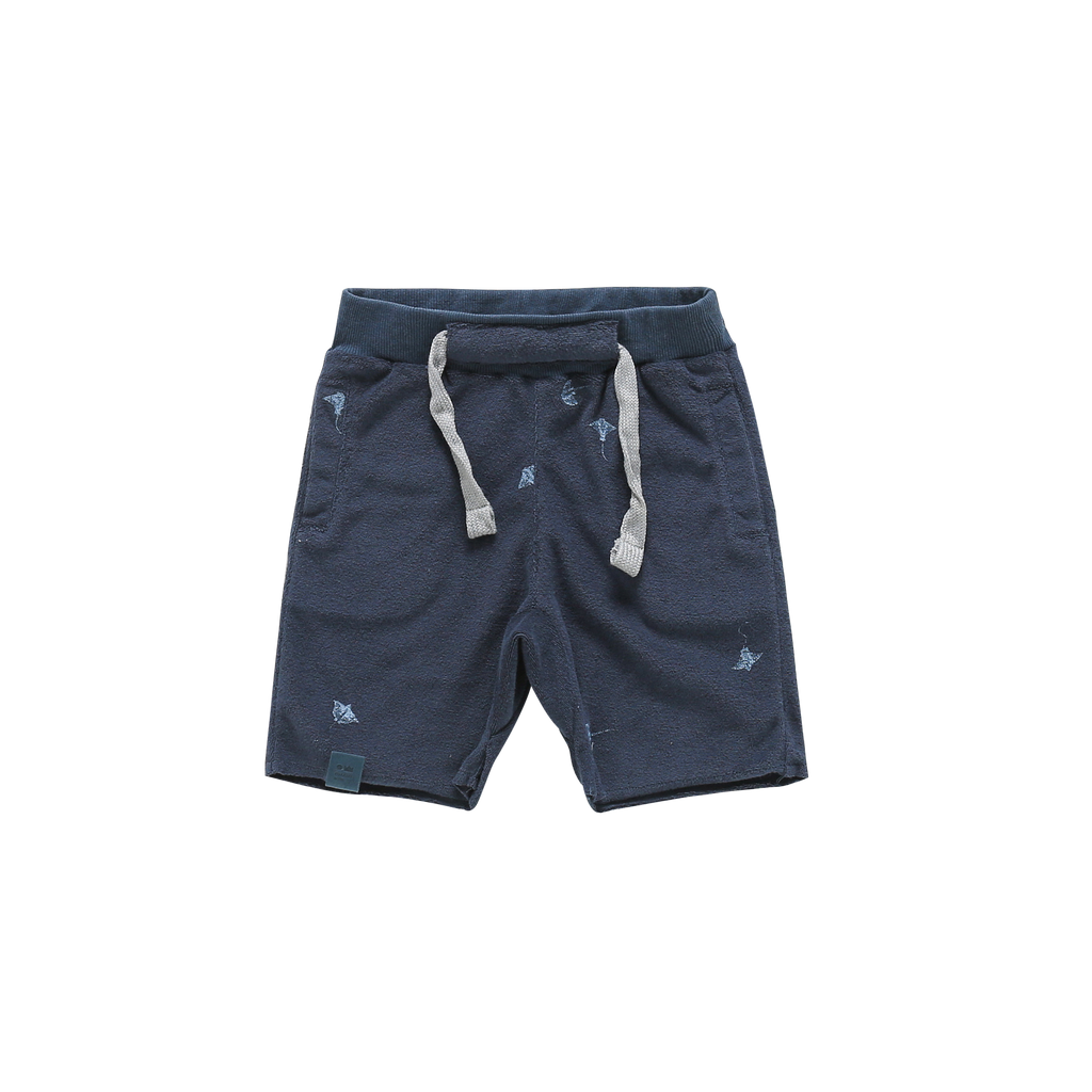 Terry Shorts with Print | Navy OM594