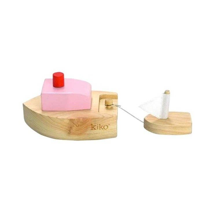 Ofune wind-up wooden boat | Pink
