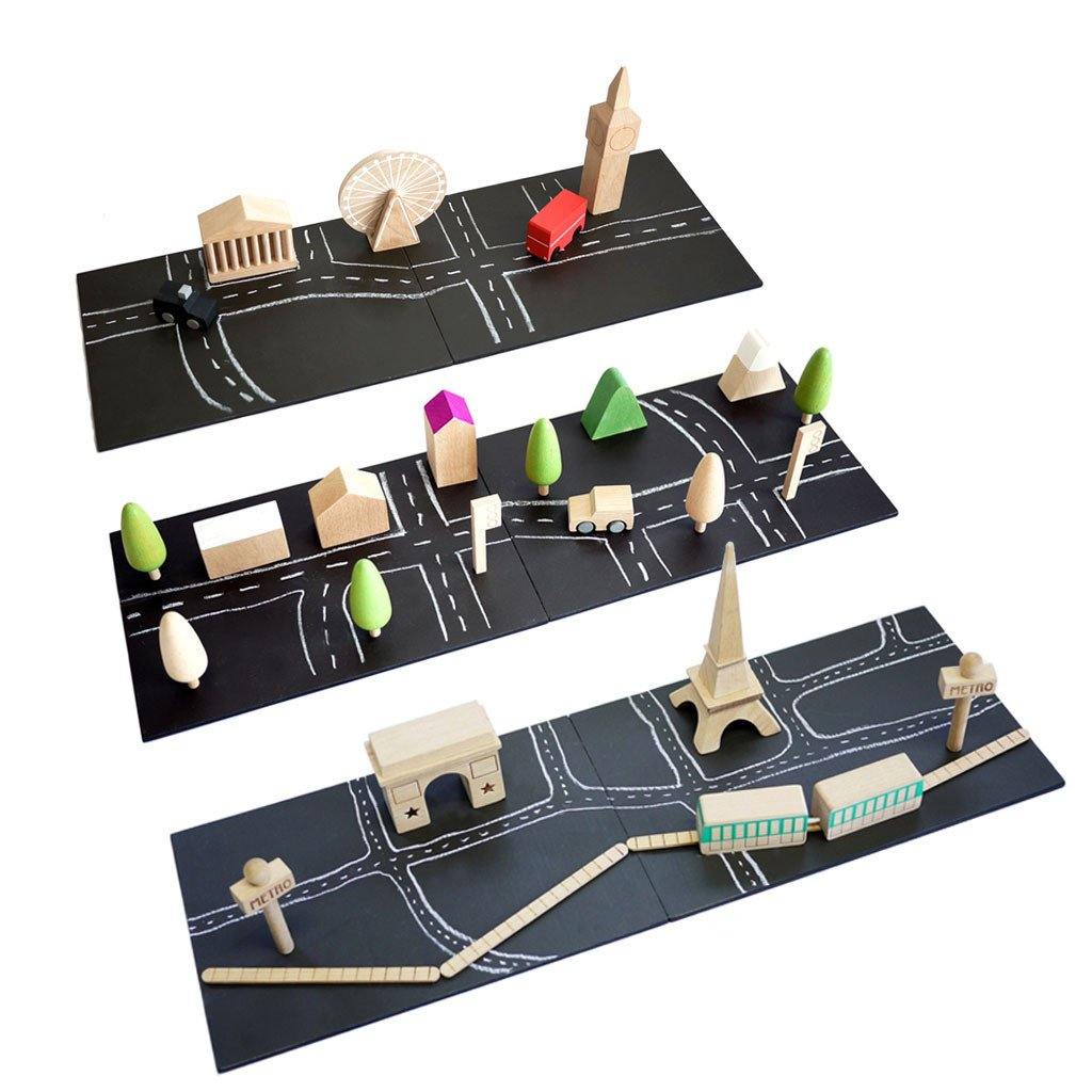 Wooden Town Toy Set | Machi - OMAMImini