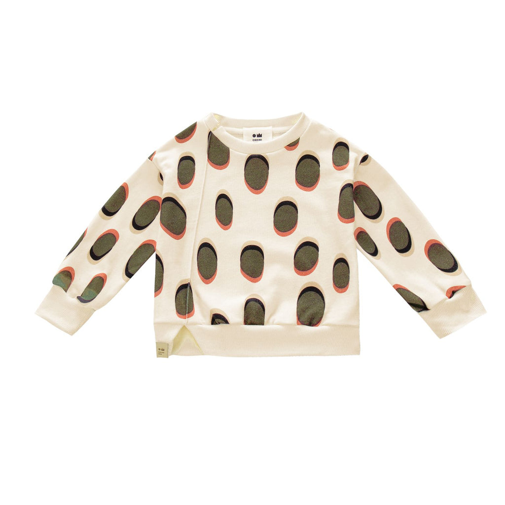 Kids Dotted Sweatshirt | Cream OM538B